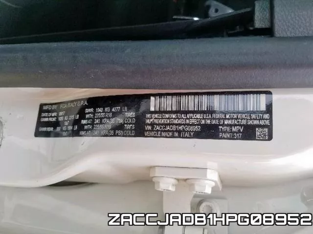 ZACCJADB1HPG08952 фото 2