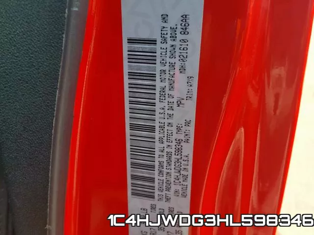1C4HJWDG3HL598346 фото 2