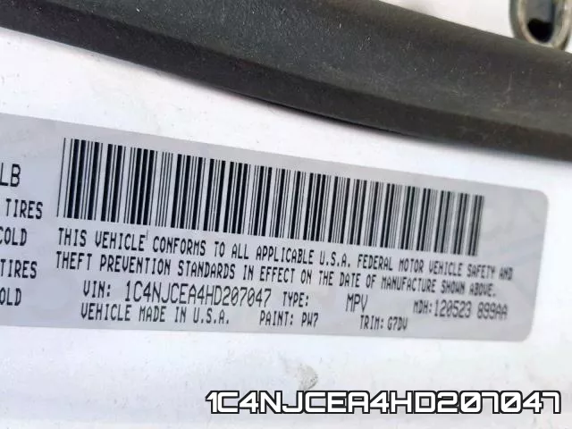 1C4NJCEA4HD207047 фото 2