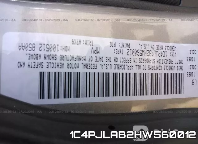 1C4PJLAB2HW560012 фото 10