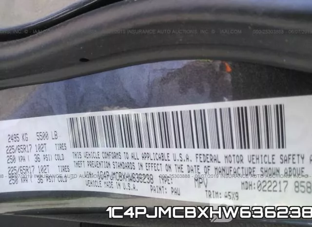 1C4PJMCBXHW636238 фото 10