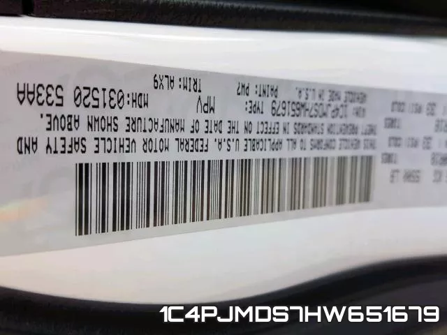 1C4PJMDS7HW651679 фото 2