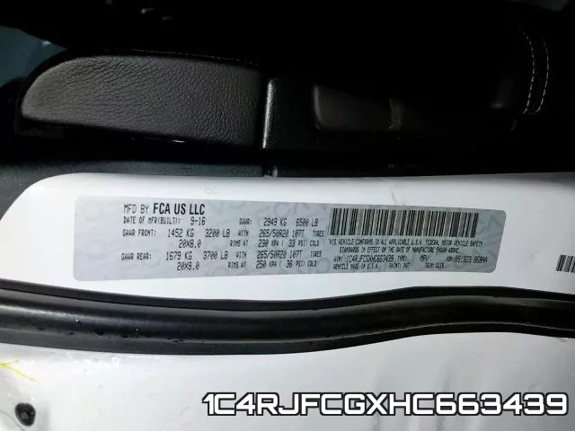 1C4RJFCGXHC663439 фото 2