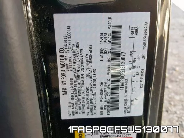 1FA6P8CF5J5130077 фото 2