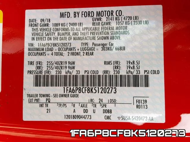 1FA6P8CF8K5120273 фото 2