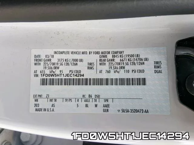 1FD0W5HT1JEC14294 фото 2