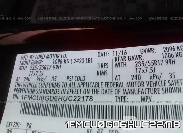 1FMCU0GD6HUC22178 фото 10