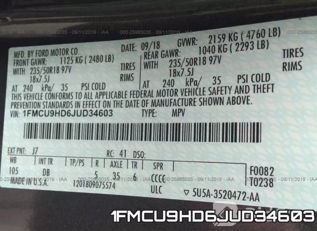 1FMCU9HD6JUD34603 фото 10