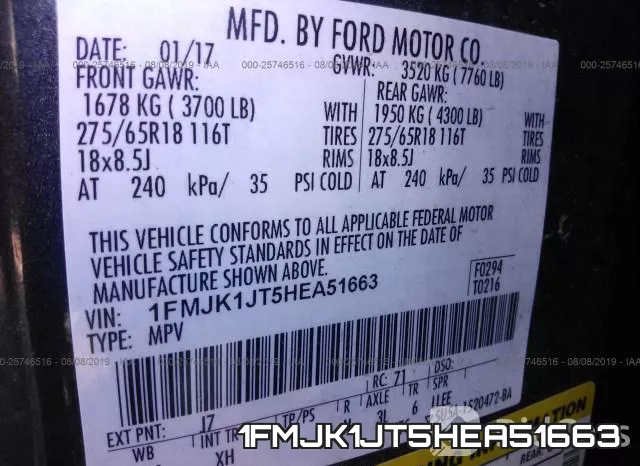 1FMJK1JT5HEA51663 фото 9