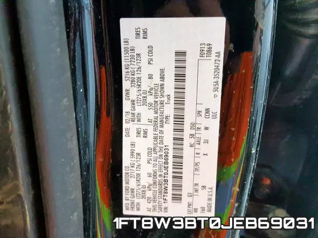 1FT8W3BT0JEB69031 фото 2