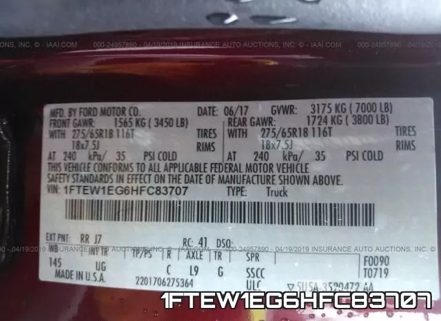 1FTEW1EG6HFC83707 фото 10