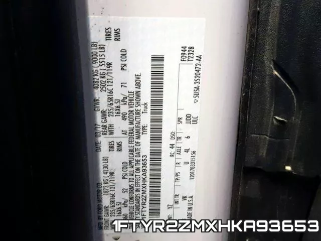 1FTYR2ZMXHKA93653 фото 2