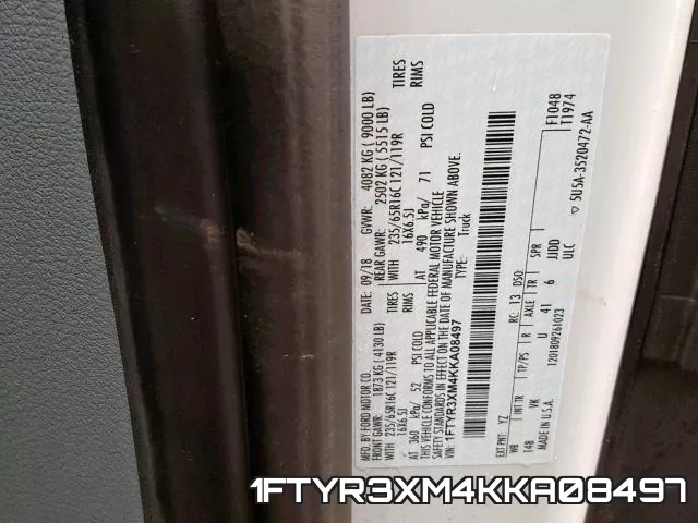 1FTYR3XM4KKA08497 фото 2