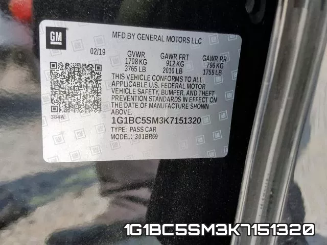 1G1BC5SM3K7151320 фото 2