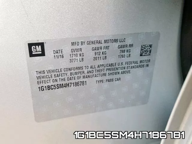 1G1BC5SM4H7186781 фото 2