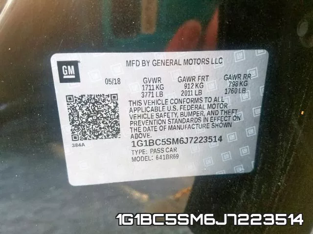 1G1BC5SM6J7223514 фото 2