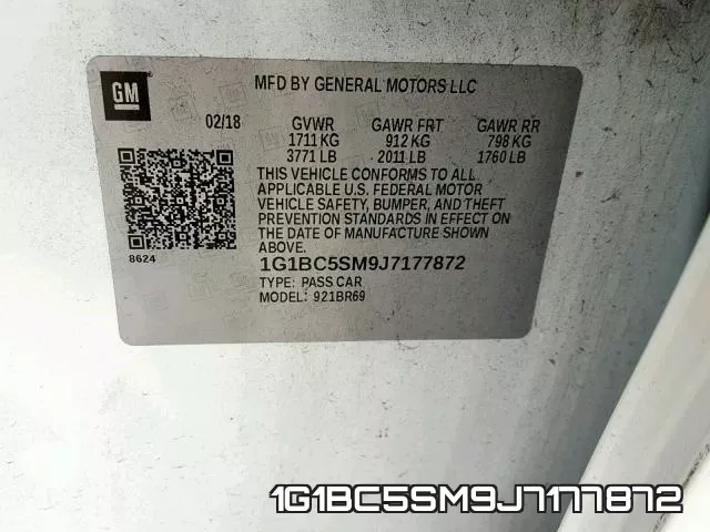 1G1BC5SM9J7177872 фото 2