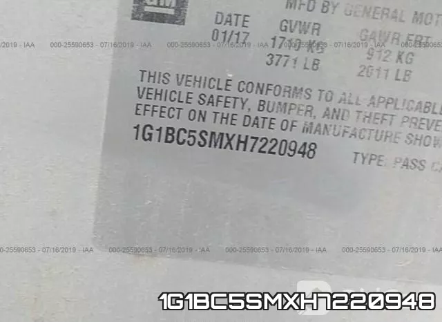 1G1BC5SMXH7220948 фото 10