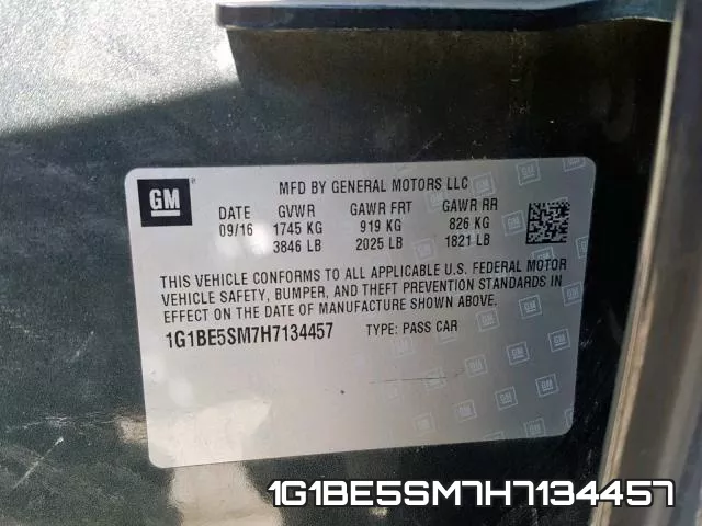 1G1BE5SM7H7134457 фото 2