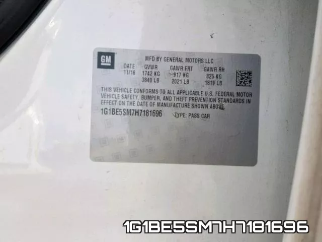 1G1BE5SM7H7181696 фото 2
