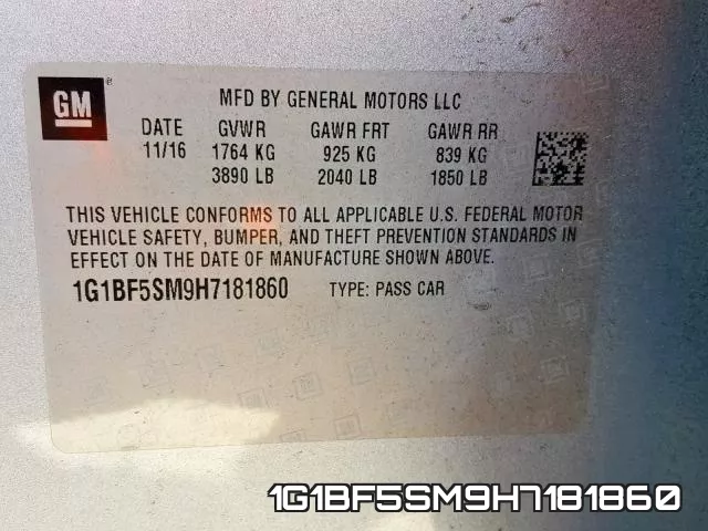 1G1BF5SM9H7181860 фото 2