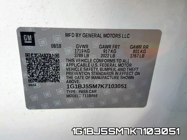 1G1BJ5SM7K7103051 фото 2