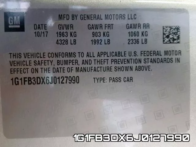 1G1FB3DX6J0127990 фото 2