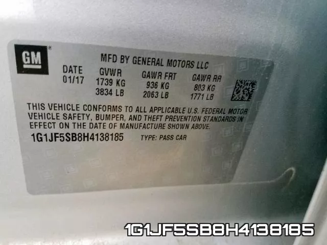 1G1JF5SB8H4138185 фото 2