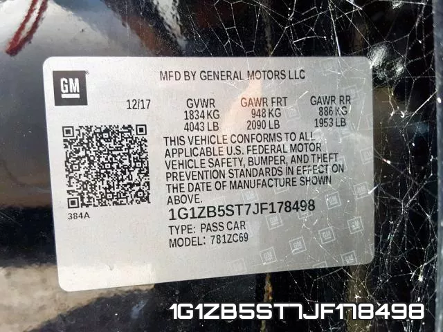 1G1ZB5ST7JF178498 фото 2