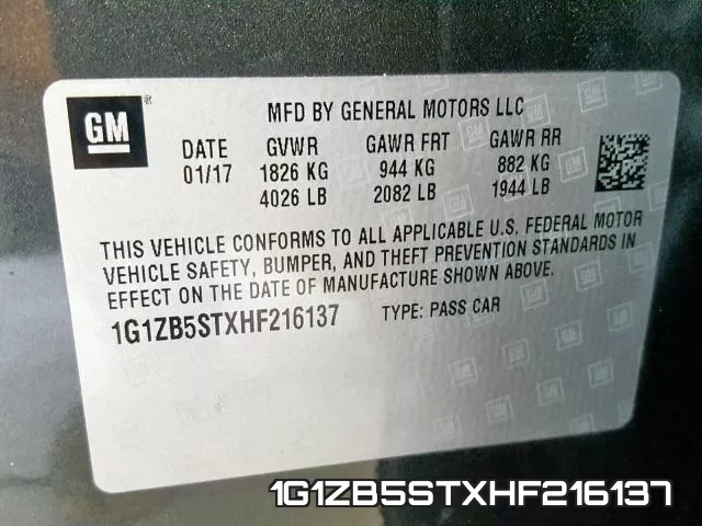 1G1ZB5STXHF216137 фото 2
