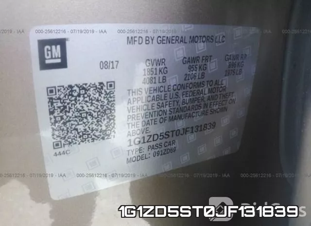 1G1ZD5ST0JF131839 фото 10
