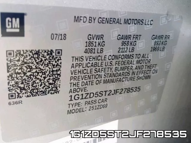1G1ZD5ST2JF278535 фото 2