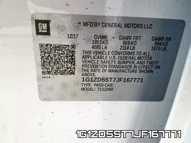 1G1ZD5ST7JF167771 фото 2
