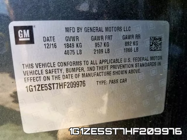 1G1ZE5ST7HF209976 фото 2