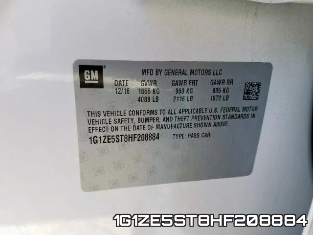 1G1ZE5ST8HF208884 фото 2