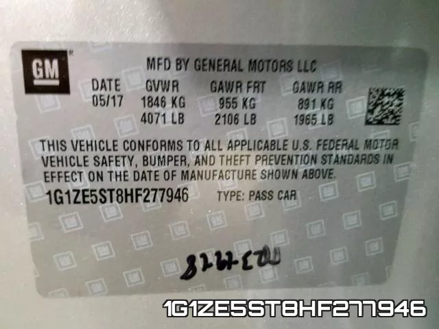 1G1ZE5ST8HF277946 фото 2