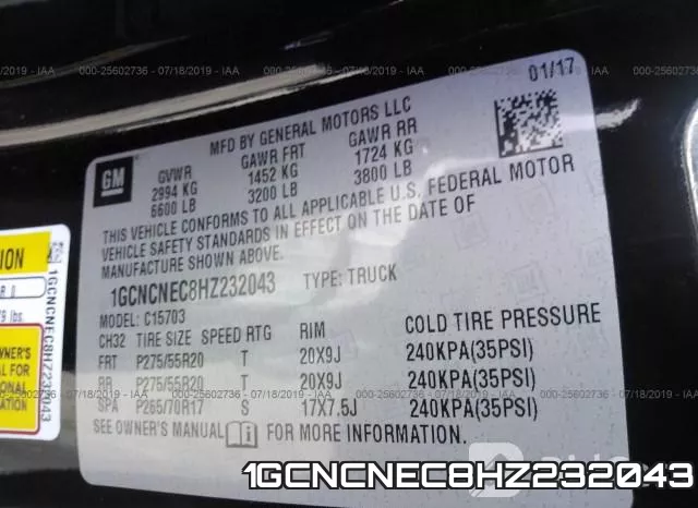 1GCNCNEC8HZ232043 фото 10