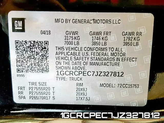 1GCRCPEC7JZ327812 фото 2