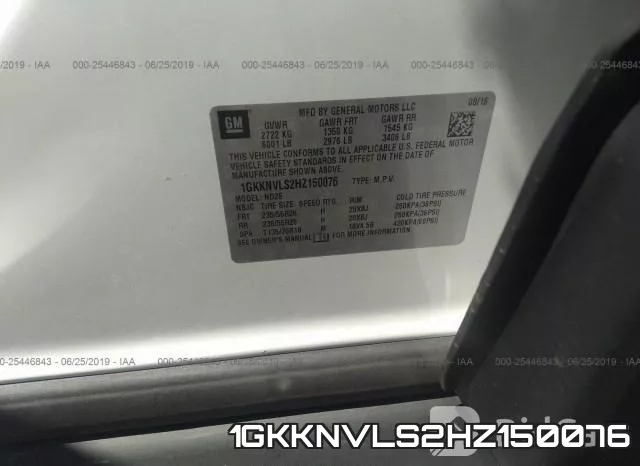1GKKNVLS2HZ150076 фото 10