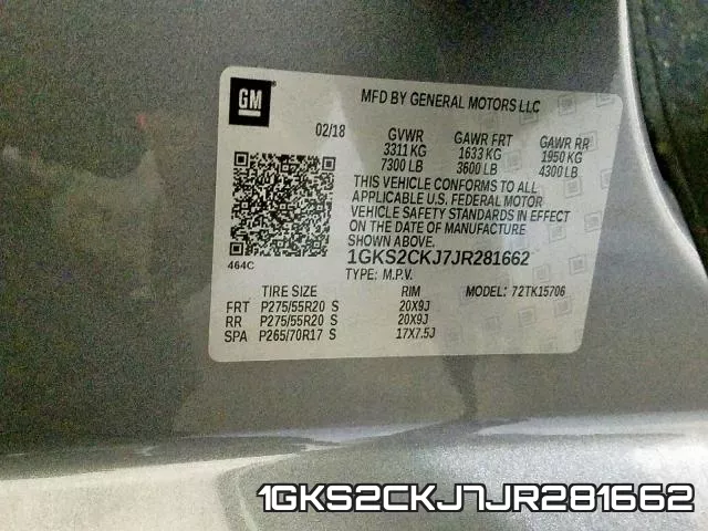 1GKS2CKJ7JR281662 фото 2