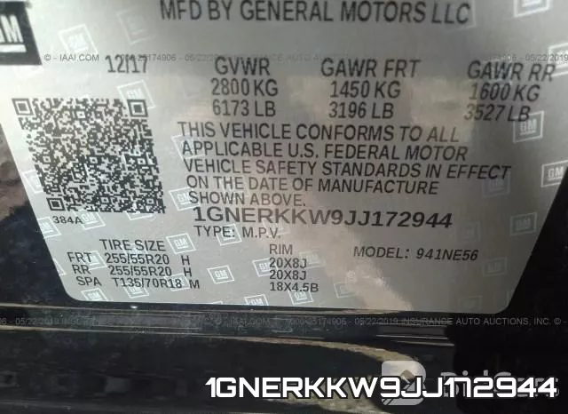 1GNERKKW9JJ172944 фото 10