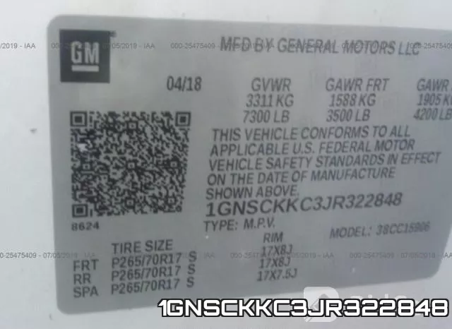 1GNSCKKC3JR322848 фото 10