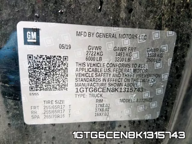 1GTG6CEN8K1315743 фото 2