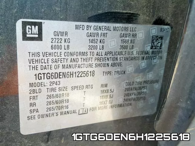 1GTG6DEN6H1225618 фото 2