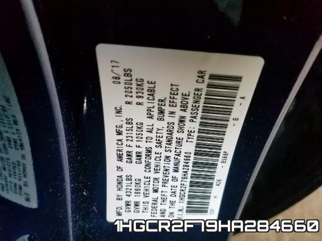 1HGCR2F79HA284660 фото 2