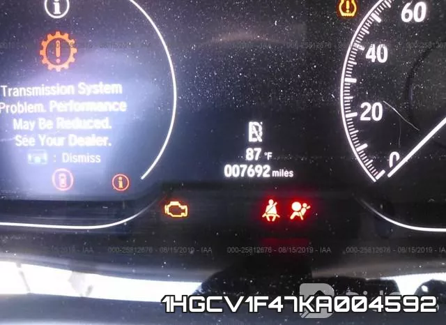 1HGCV1F47KA004592 фото 8