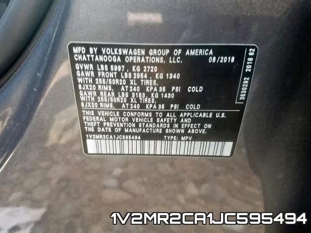 1V2MR2CA1JC595494 фото 2