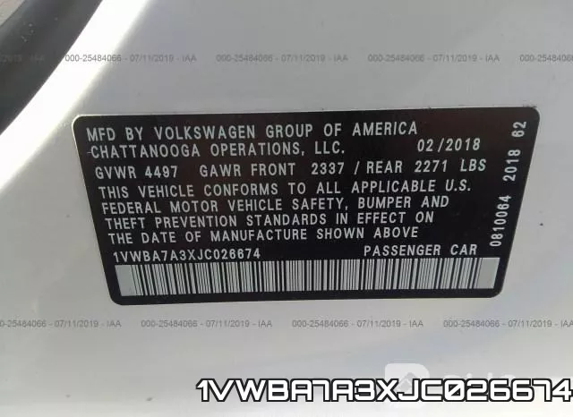 1VWBA7A3XJC026674 фото 10