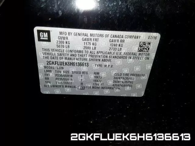 2GKFLUEK6H6136613 фото 2