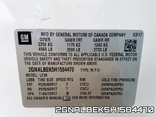 2GNALBEK5H1584470 фото 2